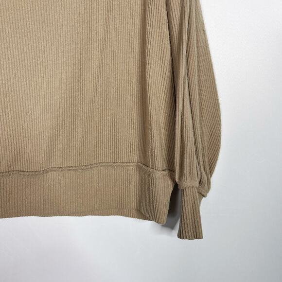 Free People XSmall XS Main Squeeze Hacci Sweater We The Free Ribbed Tan Neutral - Picture 6 of 11